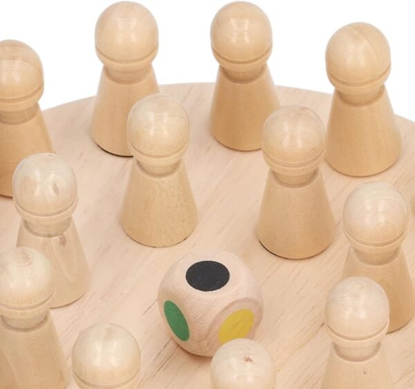 RENESMEE Wooden Memory Match Stick Chess Game Puzzle Toy, Preschool Learning Educational | Fun & Interactive Puzzle Toy Gift for 1 2 3 Year-Old Toddler Baby Kids (Multicolor) - Image 3