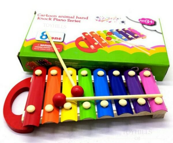 Xylophone Musical Toys for Kids 2 Years Wooden Musical Instrument Xylophone with 8 Note, 1 Xylophone, 2 Sticks