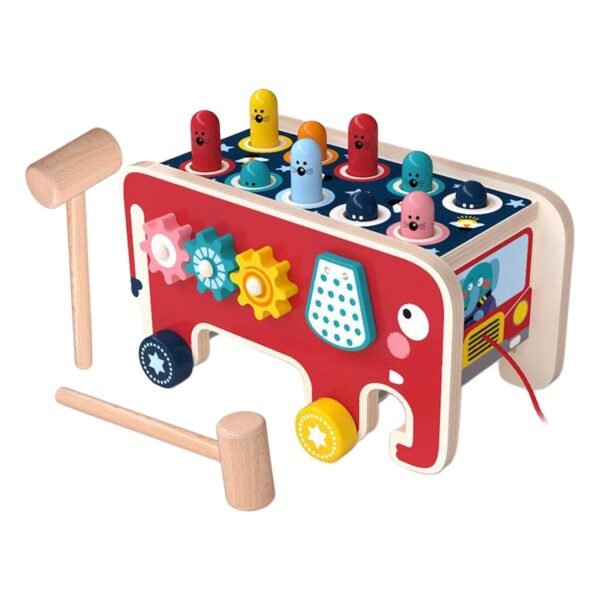 Toy Hammering Pounding Bench Montessori Beat Toys Playset for Kids Learning Toys Style A - Image 5