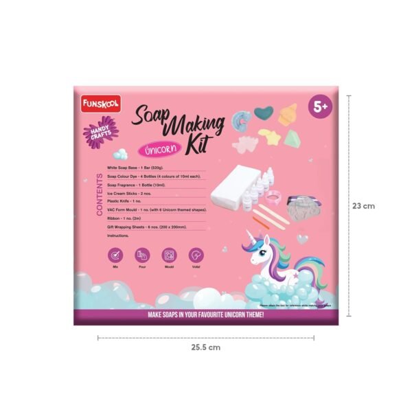Handycrafts Funskool Unicorn Soap Making Kit, DIY for Kids, Scented Soaps, Arts and Craft Kit, Ages 5 Years and Above, Multicolour - Image 2