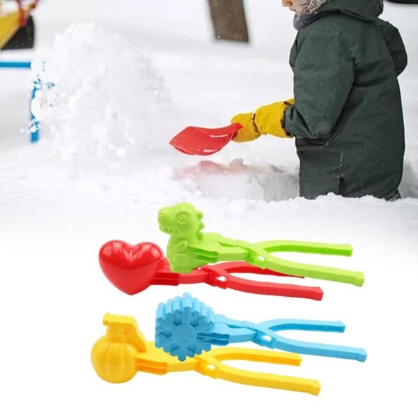 CLUB BOLLYWOOD® 4 Pieces Snow Ball Clamps for Adults Kids Outdoor Activity Beach Sand Toy Heart|Toys & Hobbies | Games | Other Games|4 Snow Clip - Image 6