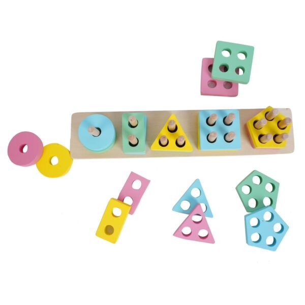 Wooden Geometry Colour Recognition Shape Sorters Toys for Kids Kids Toys Kids Games Indoor Games Kids Toys for 2-5 Years Kids Games Toys for 3 Year Old Boy Toys for 3+ Year Old boy - Image 3