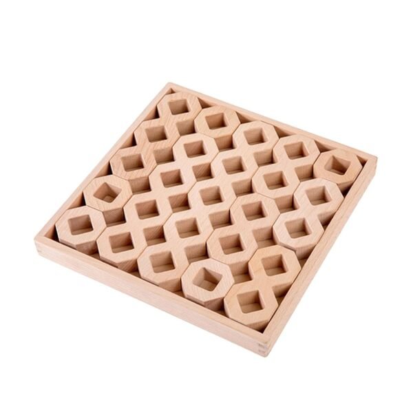 Lyla Wooden Building Blocks Puzzle Toys for Birthday Gift Boys Girls 4-8 Year Old Style C