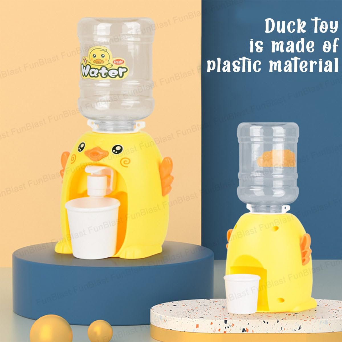 FunBlast Duck Toy with Water Dispenser and Clay for Kids - Mini Duck Toy for Kids, 10 Pcs Clay for Art and Craft for Kids, Cute Duck Toy Play Set for 3+ Years Old Kids (Multicolor) - Image 5