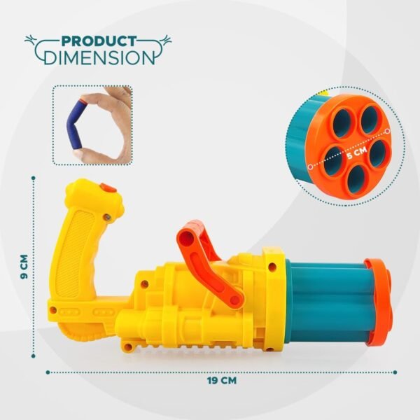Toy Cloud DartX Storm Soft Bullet Gun for Kids Dart Blaster Toy Gun with Safe Foam Bullets Ideal for Boys Ages 8-14 Years Fire 5 Darts with Rotate The Barrel with 5 Soft Foam Darts - Image 2