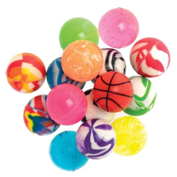Trader 36 pcs Mini Crazy Bouncy Balls for Kids 3-8 Years - Edu-Sports Educational Toy Multi Color (27 mm Diameter)