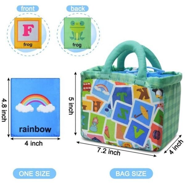 bnf® Baby Soft Alphabet Cards Fabric 26 Letters for Toddlers Kids Over 0 Years Baby | Toys for Baby | Developmental Baby Toys - Image 2