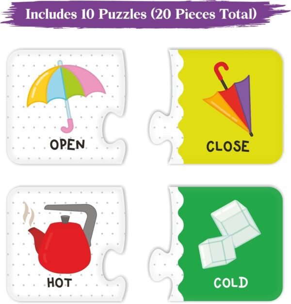 Webby Opposites 2 Pieces Learning Pack Jigsaw Puzzle, Montessori Early Educational Pre School Puzzle Toys for 2+ Years Kid - Image 3