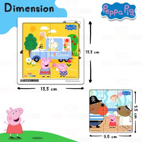Wembley Peppa Pig - 3 in 1 Jigsaw Magnetic Puzzle for Kids 3+ Years Educational Fun Learning DIY Creative Activity Set Dot-to-Dot Sketching Includes 3 Puzzles, 1 Board, Sketch Pen & Duster - Image 2