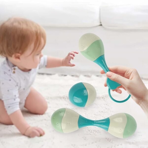 bnf® 3 Pieces Baby Rattles Toys Sensory Toy for Children 0 to 9 Month Boys Girls - Image 2