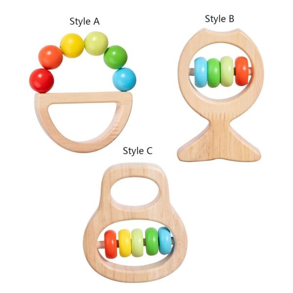 Beech Grasping Activity Toy Practical Sturdy for 0 6 12 Months Girls Boys Style A - Image 4