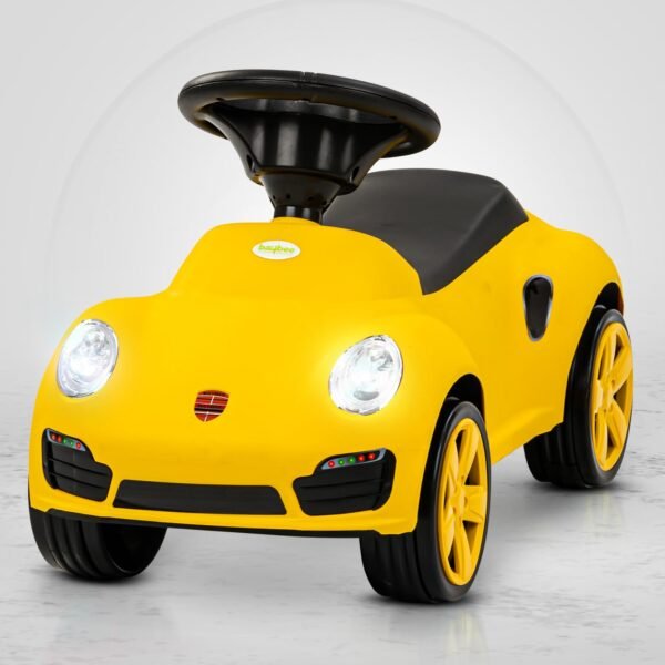 Baybee Bolt Push Ride on Car for Kids 1-3 Years, Baby Rideons With Music, Light & Comfort Seat | Push Cars Toys for Toddlers | Boys Girls Drive Car (Yellow)