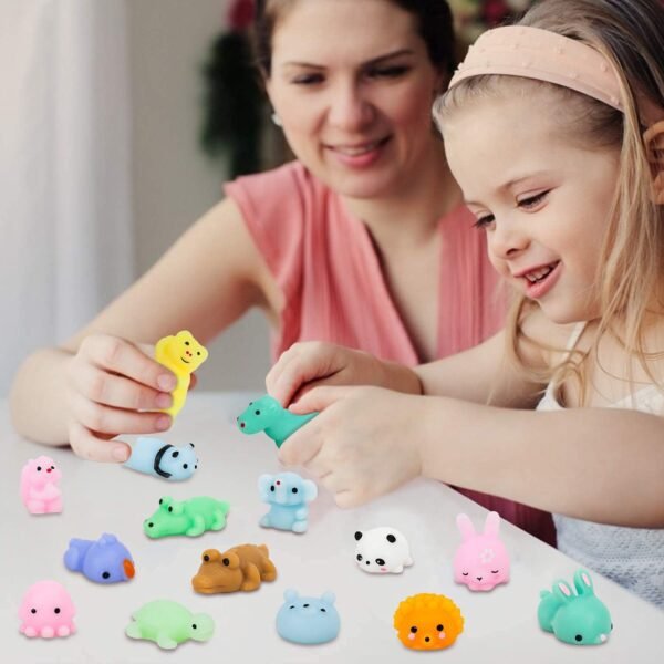 Chocozone Pack of 25 Squishy Toys Squishies Animals Squeeze Toys Stress Balls Cute Birthday Party Favors Squishy Toy for Kids, Multicolor - Image 3