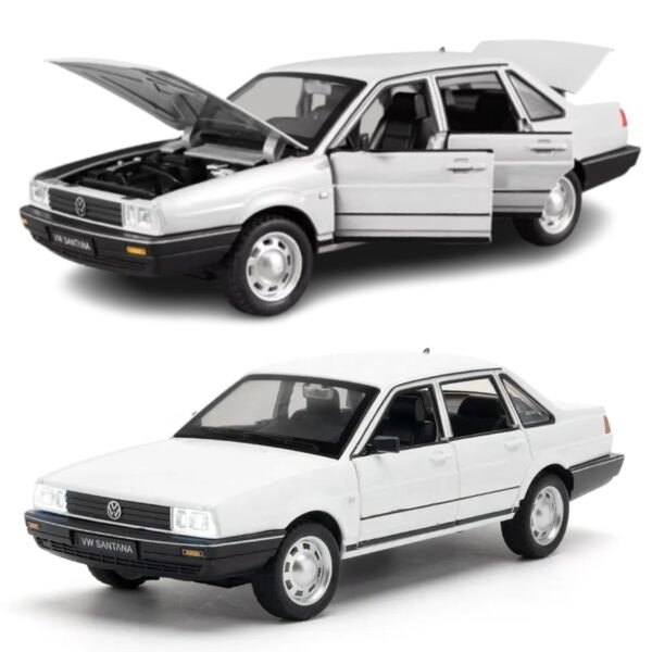 Compatible for 1:24 Volkswagon Santana Toy Car Model, Diecast Collectible Pull Back Model Car with Sound and Light, Toy Gift Vehicles for Adults Kids Boys Girls?Multicolor?