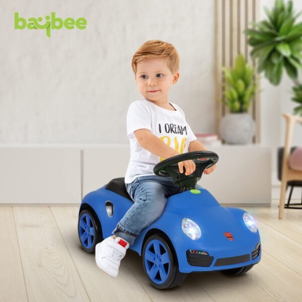 Baybee Bolt Baby Push Ride on Car for Kids | Push Rideons Jeep with LED Light, Music & Comfort Seat | Baby Car Ride on Toys for Toddlers | Portable Kids Cars for 1 to 3 Years Boys Girls (Blue) - Image 2