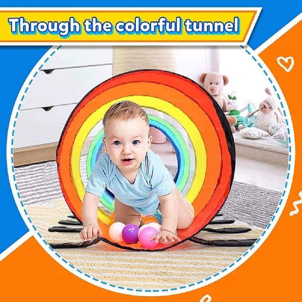 FunBlast Pop-Up Play Tunnel Tent House for Kids - Foldable Outdoor Playhouse for Toddlers, Girls & Boys - Multi-Colored Activity Toy (1 Tent House Theme) - Image 3