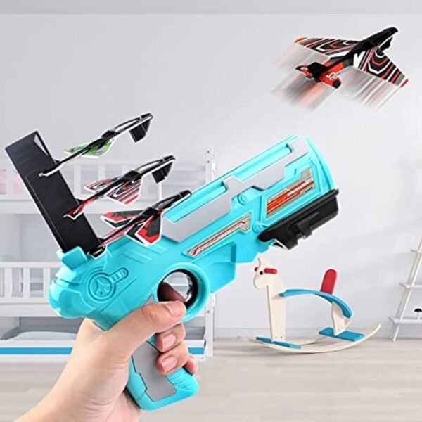 Kids Flying Airplane Toy for 4-8 Years Kids Toys for Kids Ages 4-8 Airplane with Foam Plane, Boys Age 4-8 with One-Click Ejection Airplane Game, Gifts for 4-8 Years Old Boys - Image 4
