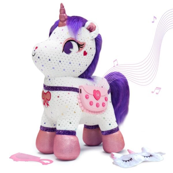 Shifu ZeeZee The Smart Storyteller - Singing & Talking Unicorn Friend Soft Toys for Kids Unlimited Content on The App Rhymes Stories Pretend Play Birthday Gifts for Boys and Girls Ages 3, 4, 5, 6