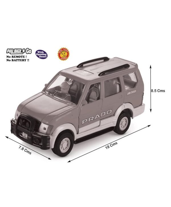 Shinsei Prado Car Maintenance Free Pullback Spring Action Race Toy Gift for Boys 5+ Years. Strong ABS Plastic, NO Sharp Edges, BIS Certified. Pack of 1, Color Blue - Image 3