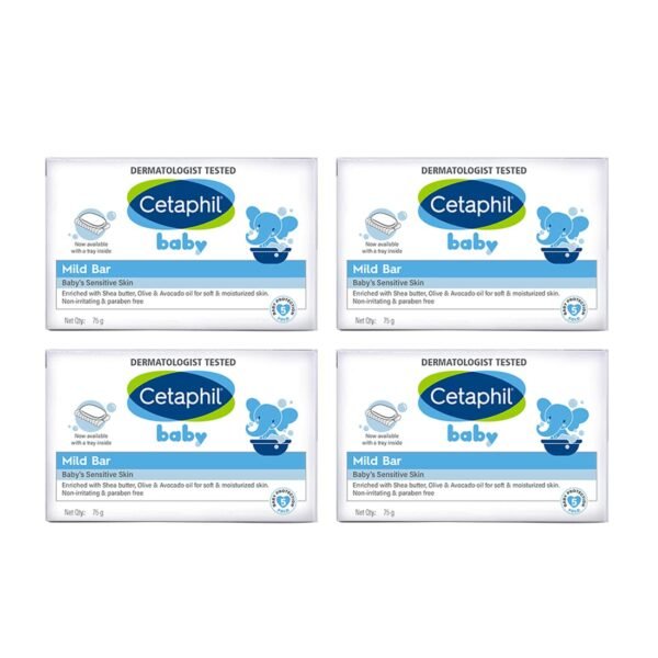 Cetaphil Baby Mild Bar for Face and Body Pack of 3, (75g x 3, Sensitive Skin) - Image 3