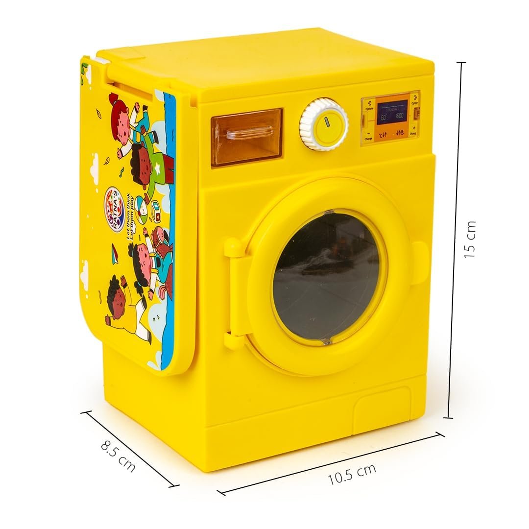 Lovely Washing Machine Front Load with Openable Door & Attached Foldable Ironing Table Household Pretend Play Role Play Toy for Kids.- Baby Toy - Image 2