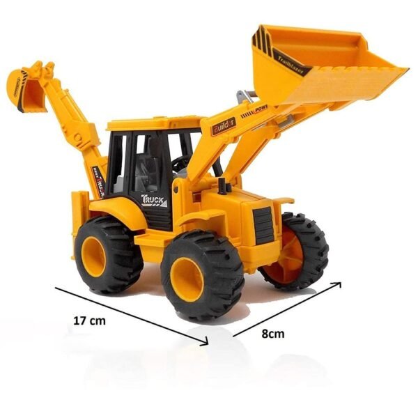 Unbreakable Excavator Crane Model Construction Engineering Vehicle Friction 2 in 1 Bulldozer Toys Trucks Building Vehicles for Kids 2 Years and Above - Image 2