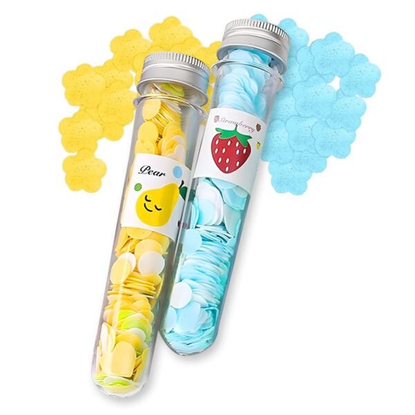 Disposable Paper Soap Tube, Mixed Fragrance Paper Soap Sheets, Flower Design, Compact and Portable, Gentle on All Skin Types, Dissolves Easily, Hygienic and Travel-Friendly