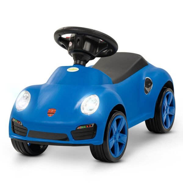 Baybee Bolt Baby Push Ride on Car for Kids | Push Rideons Jeep with LED Light, Music & Comfort Seat | Baby Car Ride on Toys for Toddlers | Portable Kids Cars for 1 to 3 Years Boys Girls (Blue)
