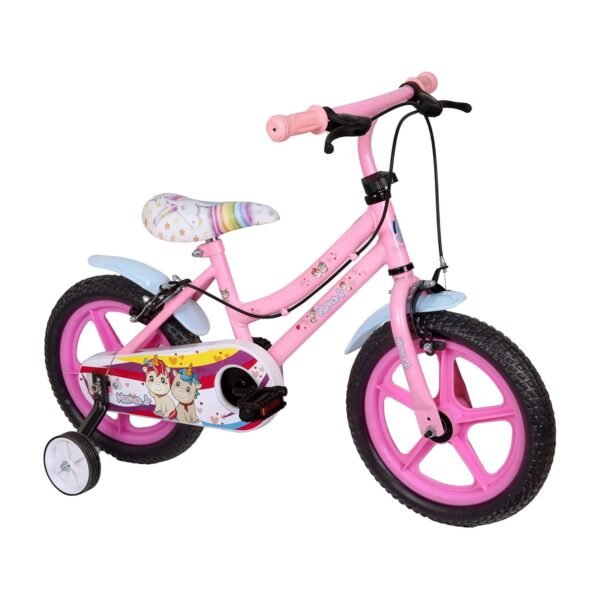 Norman Jr, Bike for Boys and Girls, Kids\' Bicycle 14Inch with Training Wheels for Ages 3-7 Years Old, Toddler Bike with 95% Assembled (Ocean Pink) - Image 6