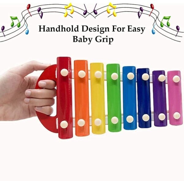 Xylophone Musical Toys for Kids 2 Years Wooden Musical Instrument Xylophone with 8 Note, 1 Xylophone, 2 Sticks - Image 3