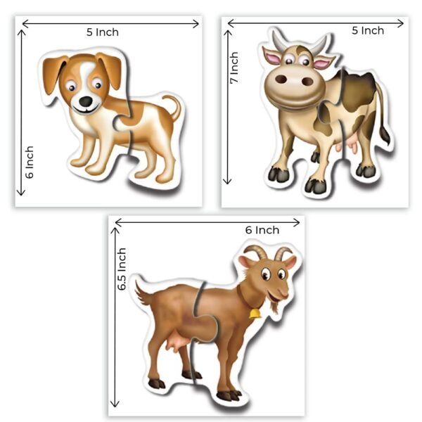TOYKRAFTT 2 Piece Floor Puzzles for Kids Age of 2 Years Above, Chunky Pieces, Educational Toys for Toddlers, My First Farm Animal Puzzles - Image 3