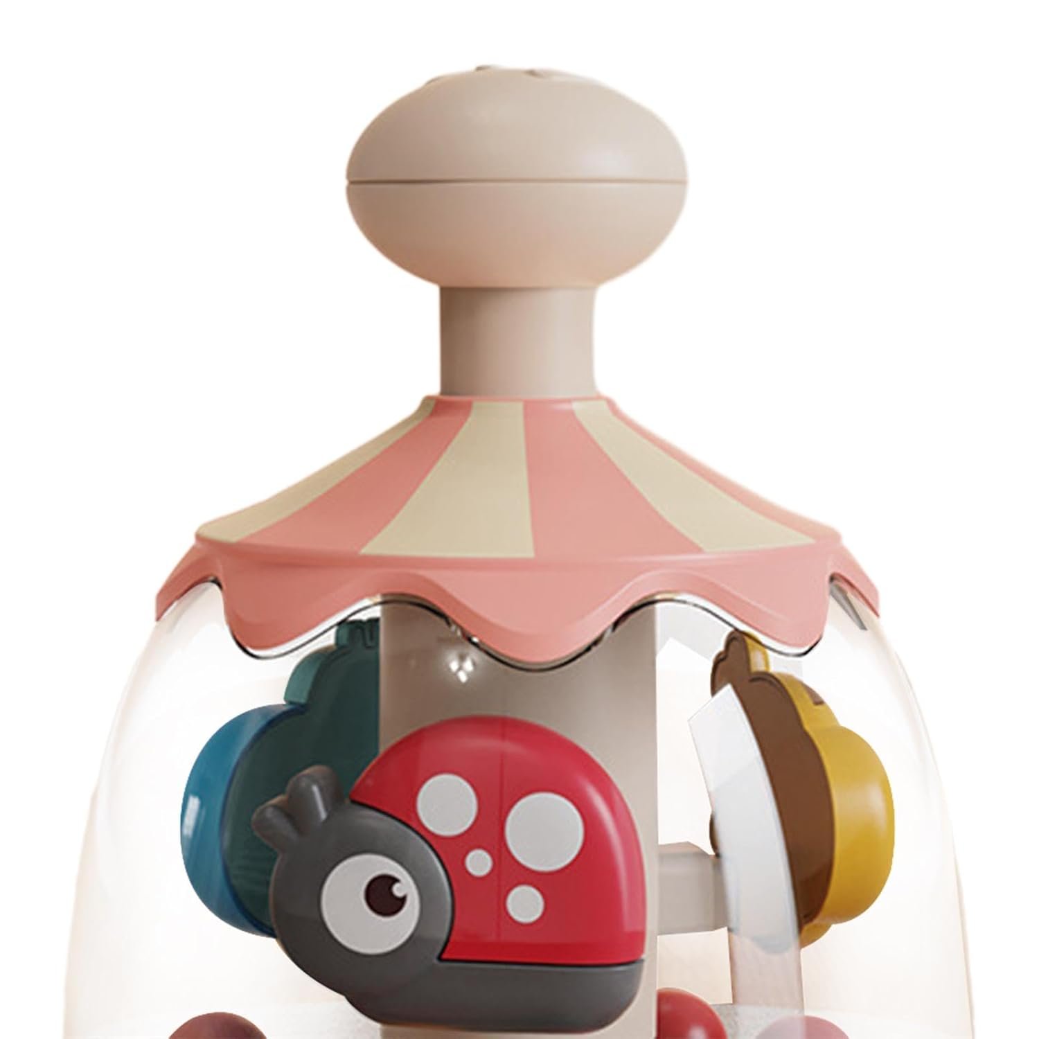 ATORSE™ Baby Press Carousel Toy Lightweight Learning Toys for 0-1 Years Old Children Pink|Baby | Toys for Baby | Developmental Baby Toys