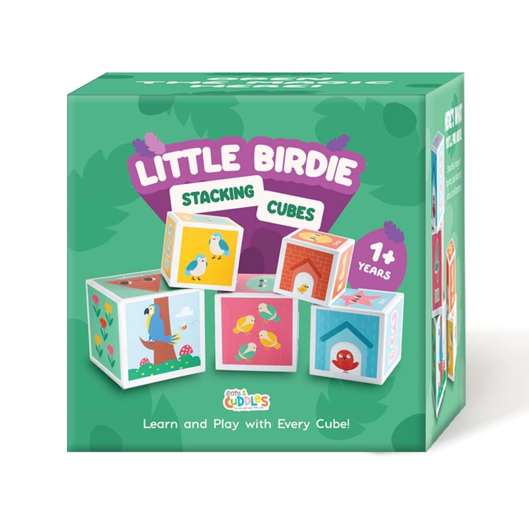Cots and Cuddles 5 Layer Stacking & Nesting Cubes | Montessori Baby Stacking Toy | Educational & Learning Blocks for Toddlers | Compact & Travel-Friendly | Gift for 1-2 Year Old Boys & Girls