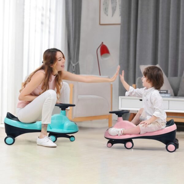R for Rabbit Iya Iya Zippy Kids Swing Car, Scratch Free PVC Wheels with ABEC7 Bearing, Ride on Magic Toy Car for Kids Suitable for 3+ Years Boys & Girls, Upto 75 Kgs (Pink) - Image 3