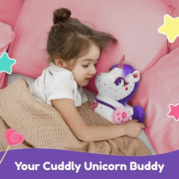 Shifu ZeeZee The Smart Storyteller - Singing & Talking Unicorn Friend Soft Toys for Kids Unlimited Content on The App Rhymes Stories Pretend Play Birthday Gifts for Boys and Girls Ages 3, 4, 5, 6 - Image 6