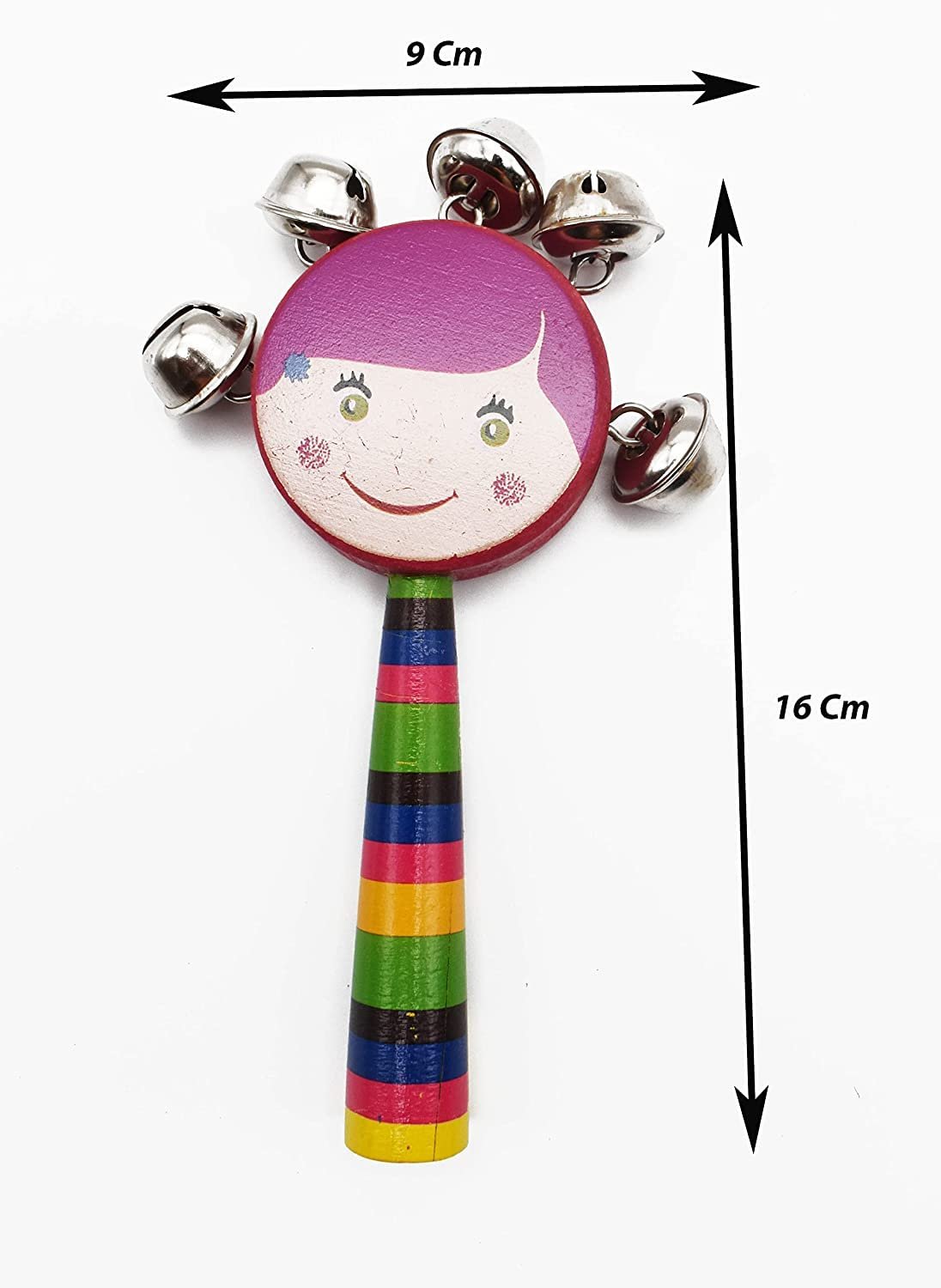 ECO-Friendly Toys Wooden Baby Rattle Toys for Infants/New Born Babies (0+ Years) - Face Rattle Set of 2 pcs - Discover Sounds, Develops Sensory Skills - Image 3