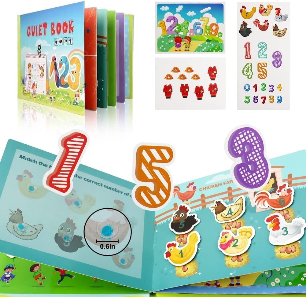 Normie Montessori Quiet Book for Toddlers, Preschool Activity Book for 2 Year Old, Educational Busy Book with Numbers for Kids Learning (Numbers) - Image 2