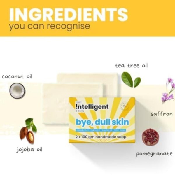 Tuco Kids Handmade Soap (75gx3) & Saffron Face Cream & Sunscreen (50g), Everyday Use for Ages 3+ Kids, Paraben & Sulphate Free - (Combo Pack of 4) - Image 4