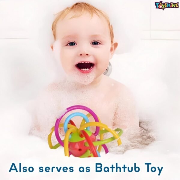 Toyshine Baby Activity Easy Grasp BPA-Free Infant Teether Cum Loopi Toy Shaker Ball for Babies Boys Girls Toddler Gift - Image 4