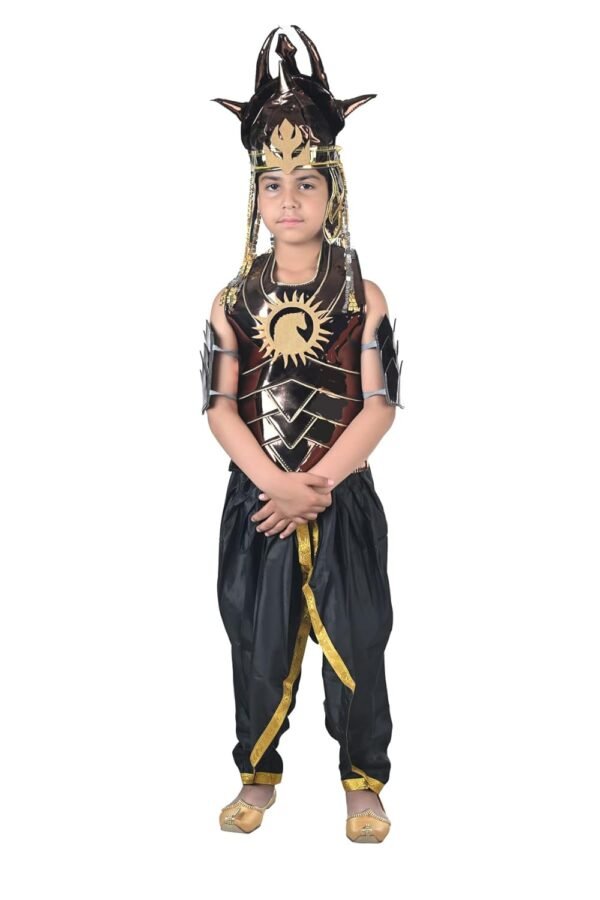 BookMyCostume Baahubali Warrior Indian Movies Character with Helmet Kids & Adults Fancy Dress Costume - Image 5