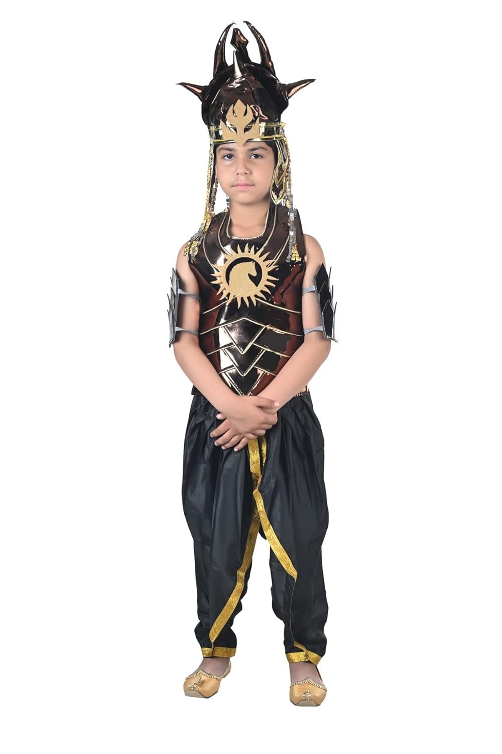 BookMyCostume Baahubali Warrior Indian Movies Character with Helmet Kids & Adults Fancy Dress Costume - Image 5