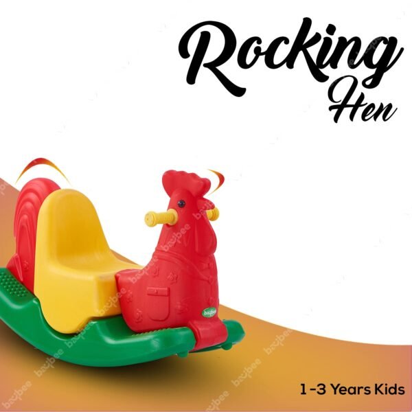 BAYBEE Baby Boys and Girls Rocking Chair Plastic Horse for Kids/Toddlers Ride-on Toy Rocker Indoors and Outdoors for 1-3 Years (Red) - Image 3