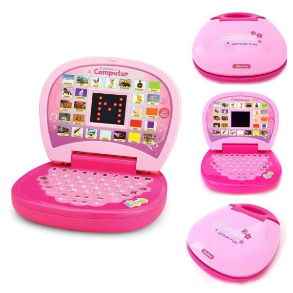 Wembley Kids Computer Toy Baby Laptops for Kids 1 2 3-6 Years Activity Electronics Number & Alphabet Charts for Kids Learning Educational Toy with Sound and Music - BIS Approved (Pink) (Pink) - Image 4