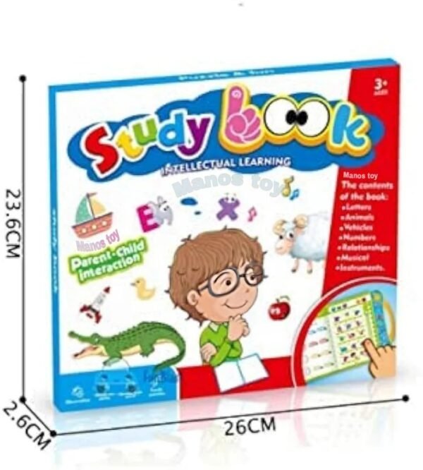 Manos Educational Audio Books for Kids 1-3 Years, Interactive Learning Toys for Kids,Musical English Educational Phonetic Learning Book for Kids - Image 2