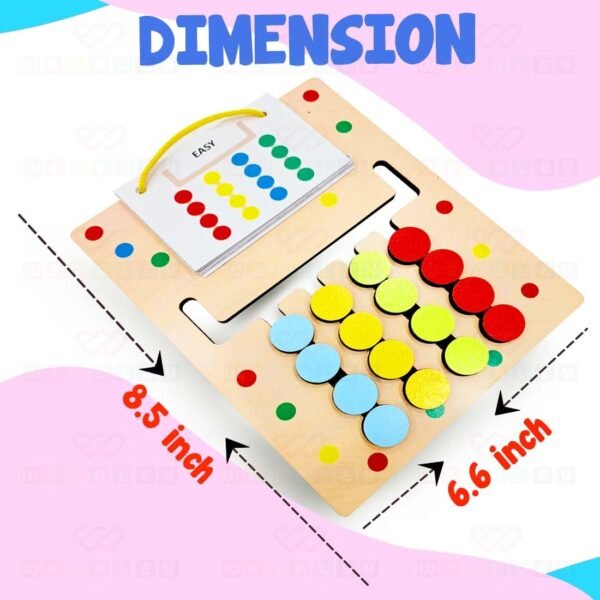 Wembley Kids Montessori Puzzle Game Learning Toy for Kids Age 3-8 Years Color and Pattern Matching Logic Brain Game Preschool Educational Activity Travel Toys for 4,5,6,7,8 Birthday Gift for Boy Girl - Image 2