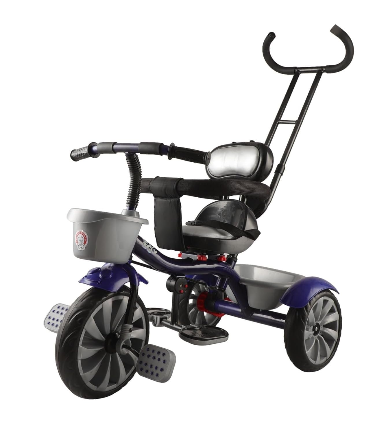 JoyRide TrikeMaster 360 Reversible Seat Smart Trike for Kids 1 to 5 Years, Double Leather Seat,Safety Belt, Guardrail, Handle, Easy Storage (Blue)