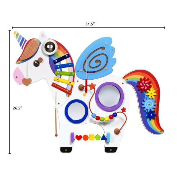 Wooden Elephant Activity Wall Panel – Montessori Sensory Busy Board for Kids, Educational Musical Xylophone Toy, Fine Motor Skills & Interactive Play for Toddlers (1-5 Years) - Image 6