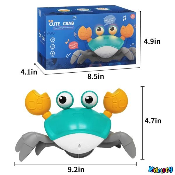 Kidology Crawling Crab Baby Musical Kids Toy with Led Lights & Rechargeable Battery|Interactive Early Learning and Entertainment Toys for Kids Toddlers & Infants,Multicolor - Image 3
