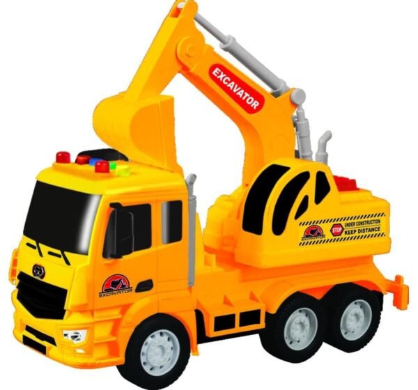 Unbreakable Friction Power Crane Toy With Cable 360 Degree Rotating Towing Pull Back Vehicles Construction Truck Toy For 3+ Years Old Kids Boys Girls,Multicolor - Image 6
