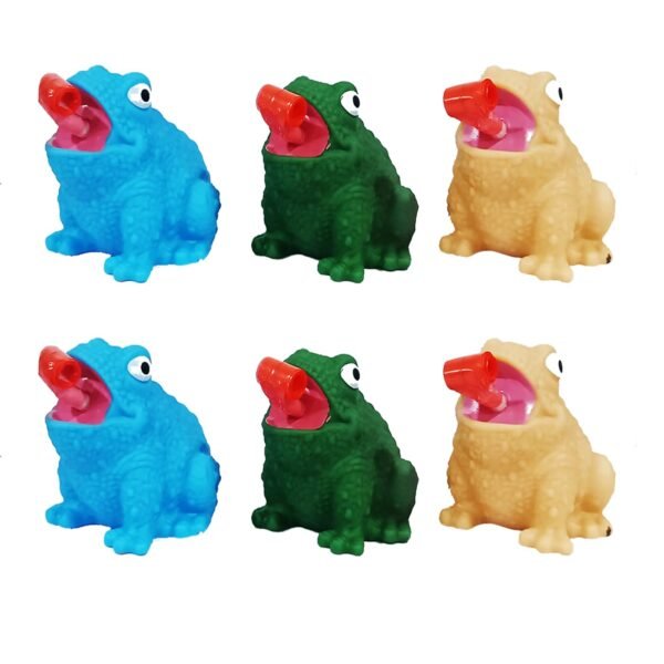 Squeeze Frog Toy/Whistle Sound Frog Toy for Kids/Mind Relaxing Toy/Choo-Choo Sound Frog for Kids and Adults (Multicolour) (Set of 2) - Image 6